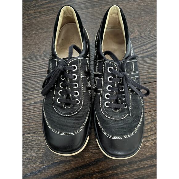 Hogan Black canvas sneakers size 7 - Picture 1 of 6